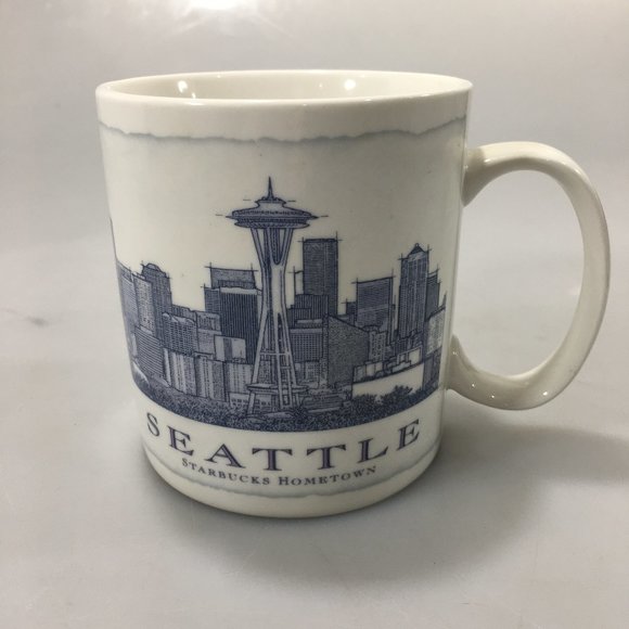 Starbucks Architect Blueprints Seattle Mug 18 oz 2007 Space Needle - Picture 1 of 7
